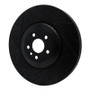 R1 21-25 Jaguar F-Pace Front Left Drilled & Slotted Black Brake Rotor