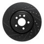 R1 17-19 Jaguar F-Pace Front Left Drilled & Slotted Black Brake Rotor