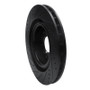 R1 00-06 Jaguar XKR Front Right Drilled & Slotted Black Brake Rotor