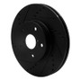 R1 15-19 Subaru Legacy Front Left Drilled & Slotted Black Brake Rotor