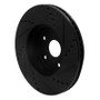R1 15-19 Subaru Legacy Front Left Drilled & Slotted Black Brake Rotor