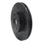 R1 92-97 Subaru SVX Front Right Drilled & Slotted Black Brake Rotor