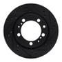 R1 91-97 Porsche 911 Left Rear Drilled & Slotted Black Brake Rotor
