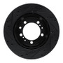 R1 91-97 Porsche 911 Left Rear Drilled & Slotted Black Brake Rotor
