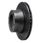 R1 87-97 Porsche 944 Except Turbo Rear Right Drilled & Slotted Black Brake Rotor