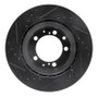 R1 87-97 Porsche 944 Except Turbo Rear Right Drilled & Slotted Black Brake Rotor