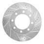 R1 2012-2025 Ford F-250 4WD (Super Duty) Front Right Drilled & Slotted Silver Brake Rotor