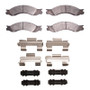 R1 04-10 Chevrolet C4500 Kodiak Rear Semi Met Pads & Hardware Kit