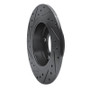 R1 11-16 Mini Cooper Countryman Rear Right Drilled & Slotted Black Brake Rotor