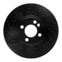 R1 07-15 Mini Cooper Clubman Front Drilled & Slotted Black Brake Rotor