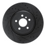 R1 17-25 BMW 330I Front Right Drilled & Slotted Black Brake Rotor