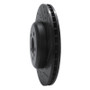 R1 17-25 BMW 330I Front Right Drilled & Slotted Black Brake Rotor