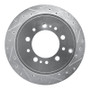 R1 17-21 Toyota Land Cruiser Rear Right Drilled & Slotted Silver Brake Rotor