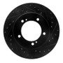 R1 96-98 Suzuki Sidekick Front Right Drilled & Slotted Black Brake Rotor