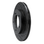 R1 96-98 Suzuki Sidekick Front Right Drilled & Slotted Black Brake Rotor