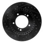 R1 96-98 Suzuki Sidekick Front Right Drilled & Slotted Black Brake Rotor