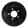 R1 91-02 Chrysler Grand Voyager Front Left Drilled & Slotted Black Brake Rotor