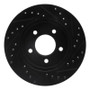 R1 91-02 Chrysler Grand Voyager Front Left Drilled & Slotted Black Brake Rotor