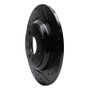 R1 07-18 Volvo S60 Cross Country Rear Right Drilled & Slotted Black Brake Rotor