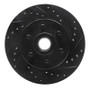 R1 91-96 Dodge Dakota RWD Front Right Drilled & Slotted Black Brake Rotor