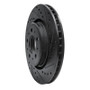 R1 98-04 Volvo V70 Front Right Drilled & Slotted Black Brake Rotor