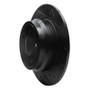 R1 96-04 Volvo C70 Rear Right Drilled & Slotted Black Brake Rotor
