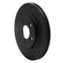 R1 86-90 Chrysler Town & Country Front Left Drilled & Slotted Black Brake Rotor