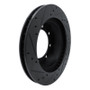 R1 80-93 Dodge W200 Front Right Drilled & Slotted Black Brake Rotor
