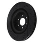 R1 03-17 Dodge Viper Rear Right Drilled & Slotted Black Brake Rotor