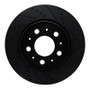 R1 17-25 Tesla Model 3 Front Right Drilled & Slotted Black Brake Rotor
