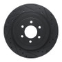 R1 92-02 Dodge Viper Rear Right Drilled & Slotted Black Brake Rotor