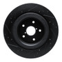R1 -25 Subaru Ascent Rear Right Drilled & Slotted Black Brake Rotor