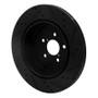 R1 17-25 Subaru BRZ Rear Left Drilled & Slotted Black Brake Rotor