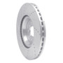R1 2012-2025 Audi TTS Quattro Front Right Drilled & Slotted Silver Brake Rotor