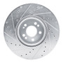 R1 2020-2023 Mercedes-Benz GLE350 Front Right Drilled & Slotted Silver Brake Rotor