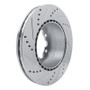 R1 2006-2025 American Coach Patriot Rear Right Drilled & Slotted Silver Brake Rotor