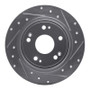 R1 05-17 Honda Accord Rear Right Drilled & Slotted Silver Brake Rotor