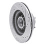 R1 1973-1989 Chrysler New Yorker Front Left Drilled & Slotted Silver Brake Rotor