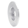 R1 2009-2019 Fiat 500 (Mexico) Rear Right Drilled & Slotted Silver Brake Rotor