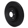 R1 2003-2017 Dodge Viper Front Left Drilled & Slotted Black Brake Rotor