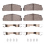 DFC 68-92 Fiat Strada Front 5000 Advanced Semi Metallic Brake Pads and Hardware Kit