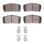 DFC 88-92 Daihatsu Charade Front 5000 Advanced Semi Metallic Brake Pads and Hardware Kit