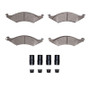 DFC 86-92 Ford Taurus (Excl SHO) Front 5000 Advanced Semi Metallic Brake Pads and Hardware Kit
