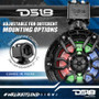 DS18 Tower Speakers 6.5in 100 Watts RMS w/ RGB LED Lights Red