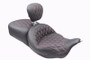 Mustang 08-25 Harley FL Touring Rd King Sp, Rd Glide Ltd, Dble Diamond ST Backrest - Black/AB