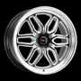 Weld Laguna 6 Drag 17x11in / 6x127 BP / ET36 / BS 7.375 Gloss BLK MIL DIA 78.1