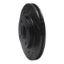 R1 1995-2004 Ford CONTOUR Front Left Drilled & Slotted Black Brake Rotor