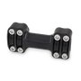 Burly Brand Reaper Riser Clamp 1-1/2in Tall for 1in Bar, One Piece - Texture Black