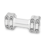 Burly Brand Reaper Riser Clamp 1-1/2in Tall for 1in Bar, One Piece - Chrome