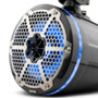 DS18 Marine And Psports Towers With Built In 8in 1in Driver 180 Watts RMS RGB LEDs Blk Crbn Fiber